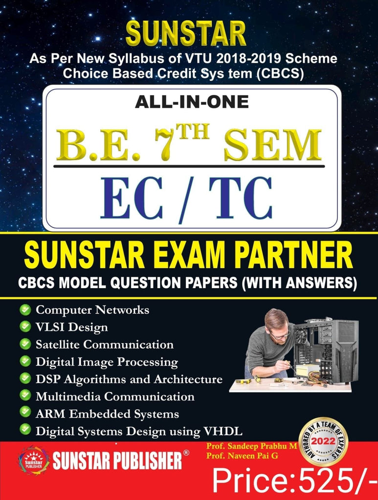 ALL-IN-ONE B.E.7TH SEM EC/TC SUNSTAR EXAM PARTNER CBCS MODEL QUESTION ...