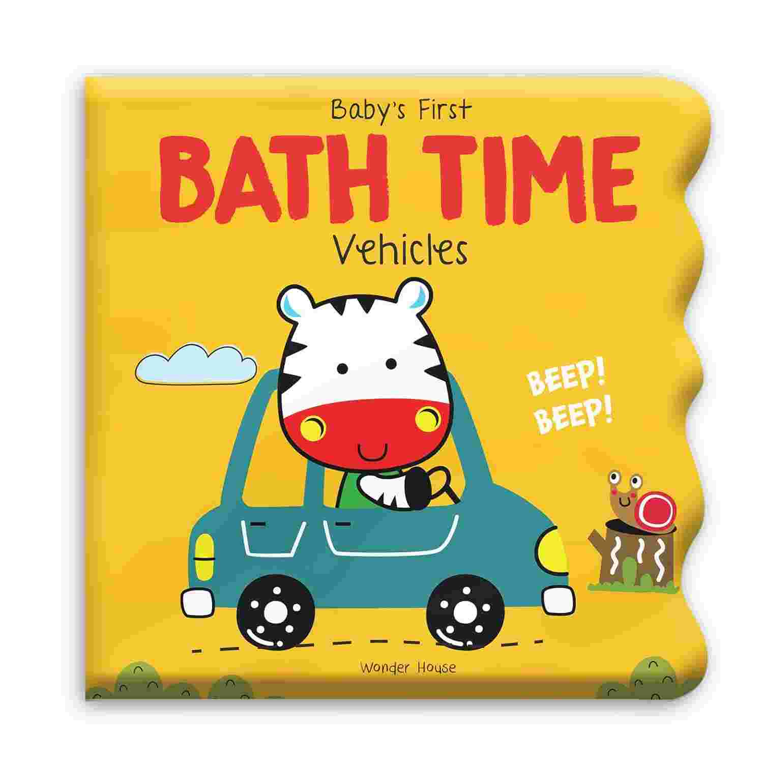 Baby's First Bath Time: Vehicle Waterproof Learning Fun | By Wonder House Books