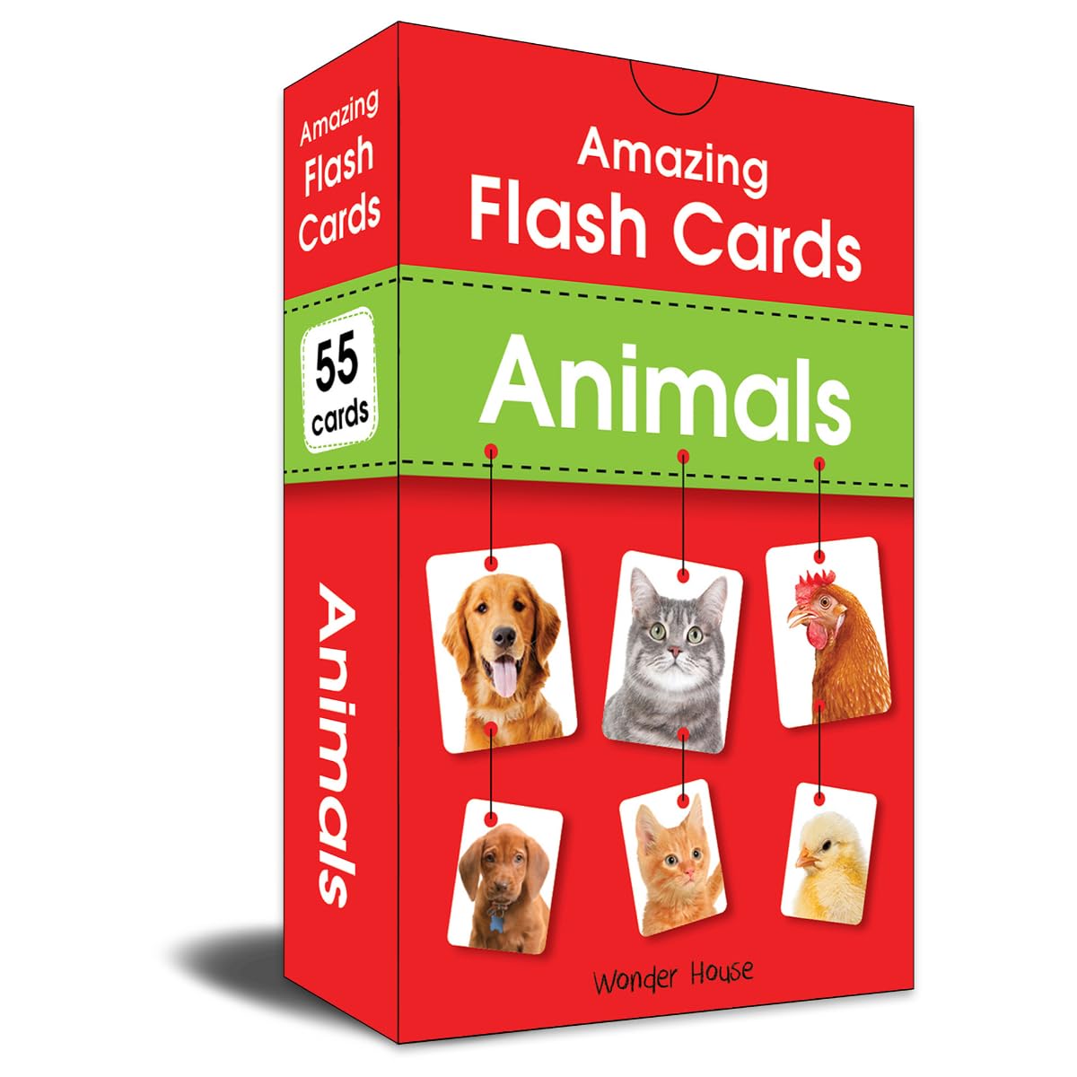 Wonder House Amazing Flash Cards Animals: Early Development Of Preschool Toddler (55 Cards)