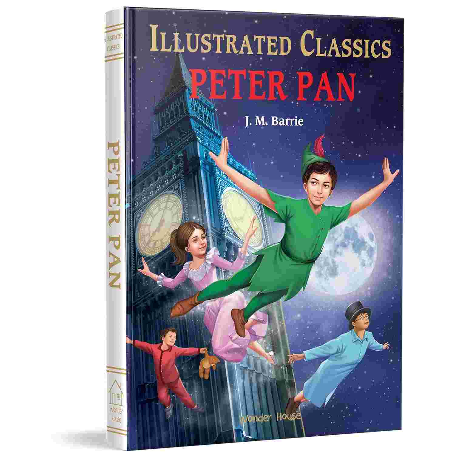 Peter Pan: Illustrated Abridged Children's Classics English Novel with Review Questions