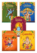 Children's First Mythology Stories: Pack of 5 Books (Ram, Shiva, Hanuman, Ganesha, Vishnu)
