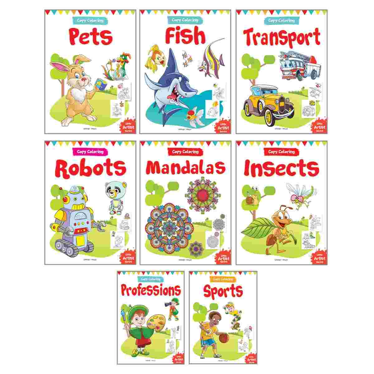 Let’s Color: Copy Color Art Pack (8-Book Set) By Wonder House Books
