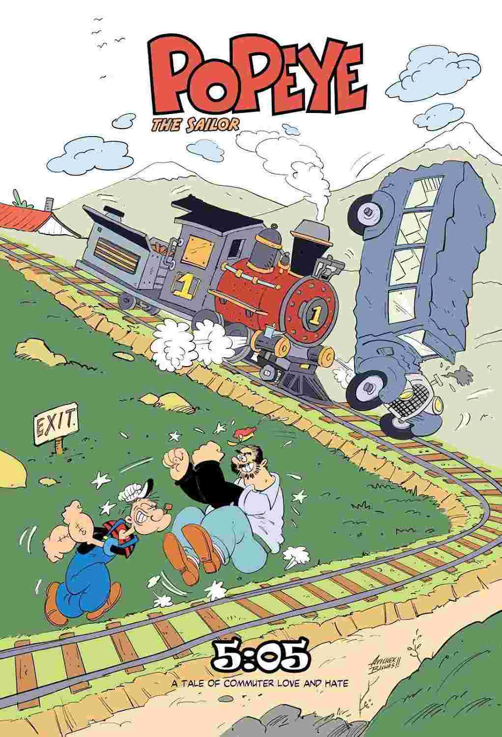 The 5:05 - A Tale of Commuter Love and Hate! - Popeye The Sailor By Bud Sagendorf