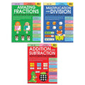 Math Activity Books Bundle 2: Multiply / Fraction / Addition (Pack of 3) By Wonder House Books