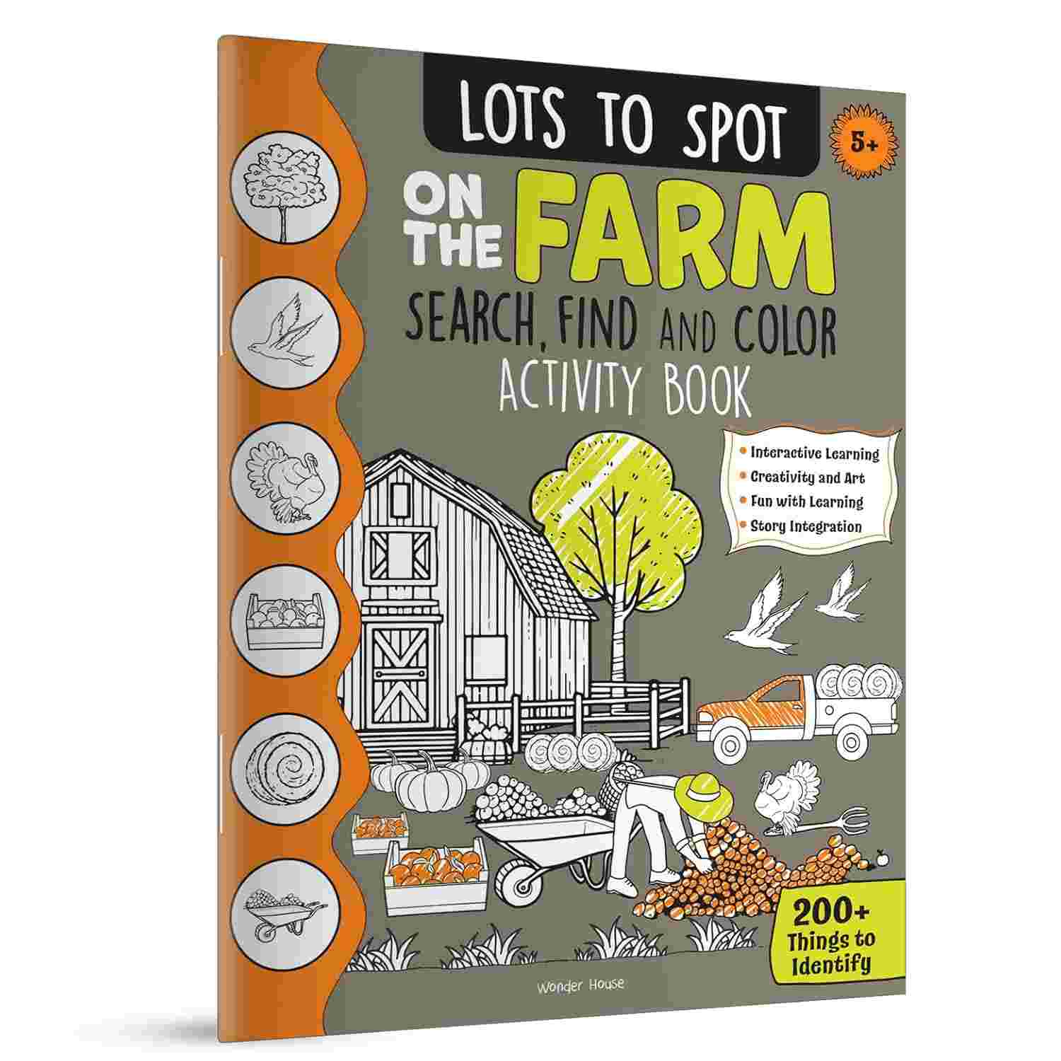 Lots to Spot On The Farm Search, Find and Color Activity Book | By Wonder House Books