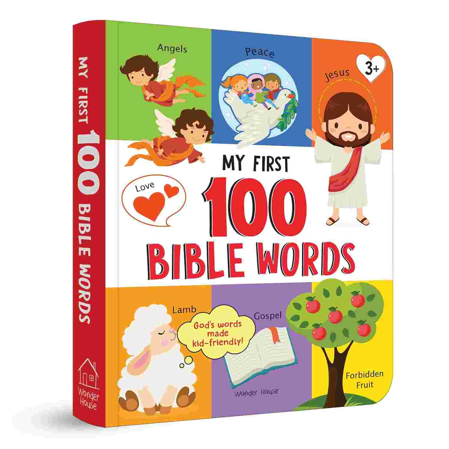 My First 100 Bible Words – Illustrated Christian Board Book for Kids By Wonder House Books