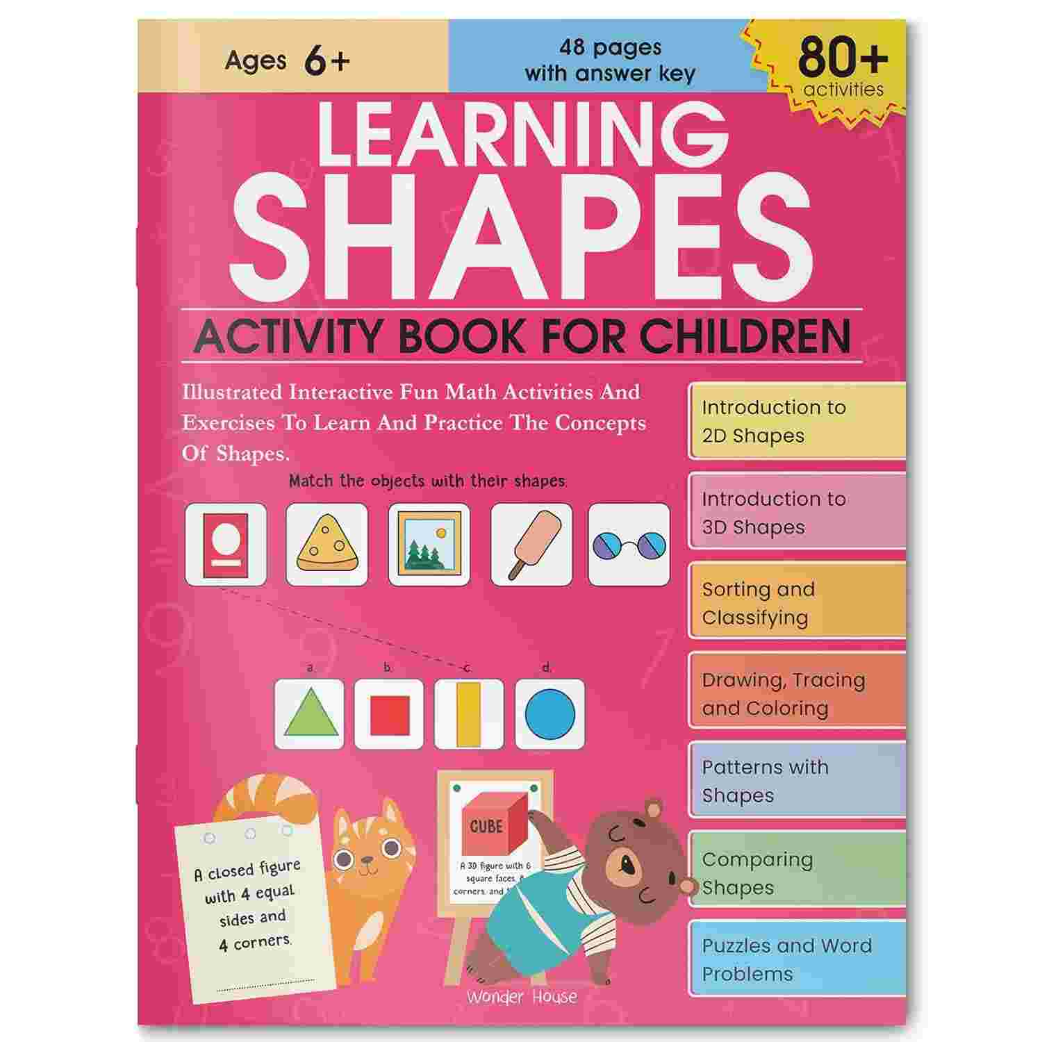 Learning Shapes: Activity Book for Children Build Early Geometry & Visual Skills Through Play | By Wonder House Books