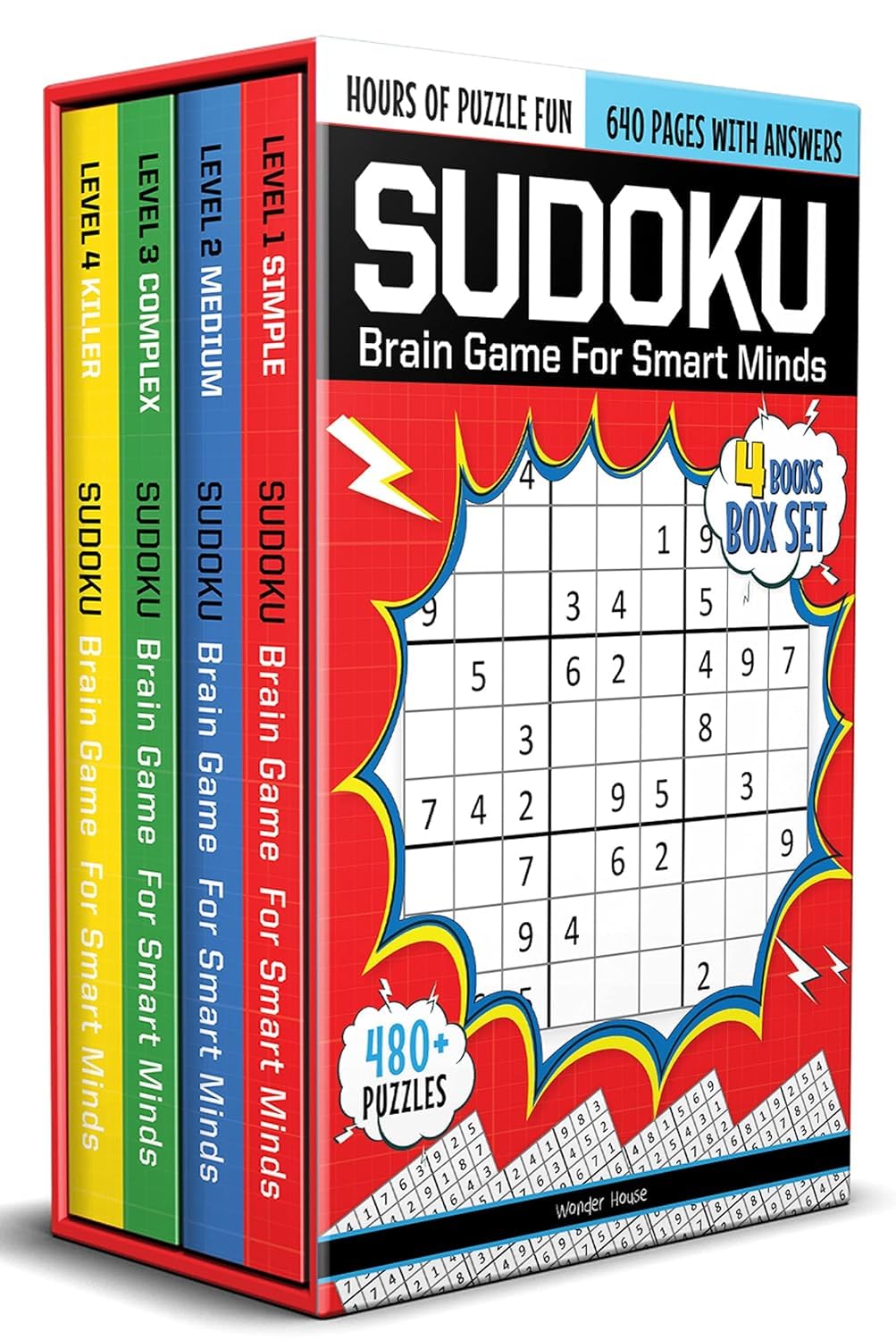 Sudoku Brain Games For Smart Minds ( Box Set 4 Books) | Beetle Bookshop
