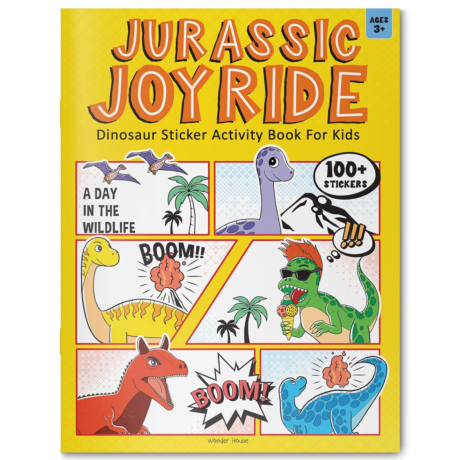 Jurassic Joyride Dinosaur Sticker Activity Book | Wonder House