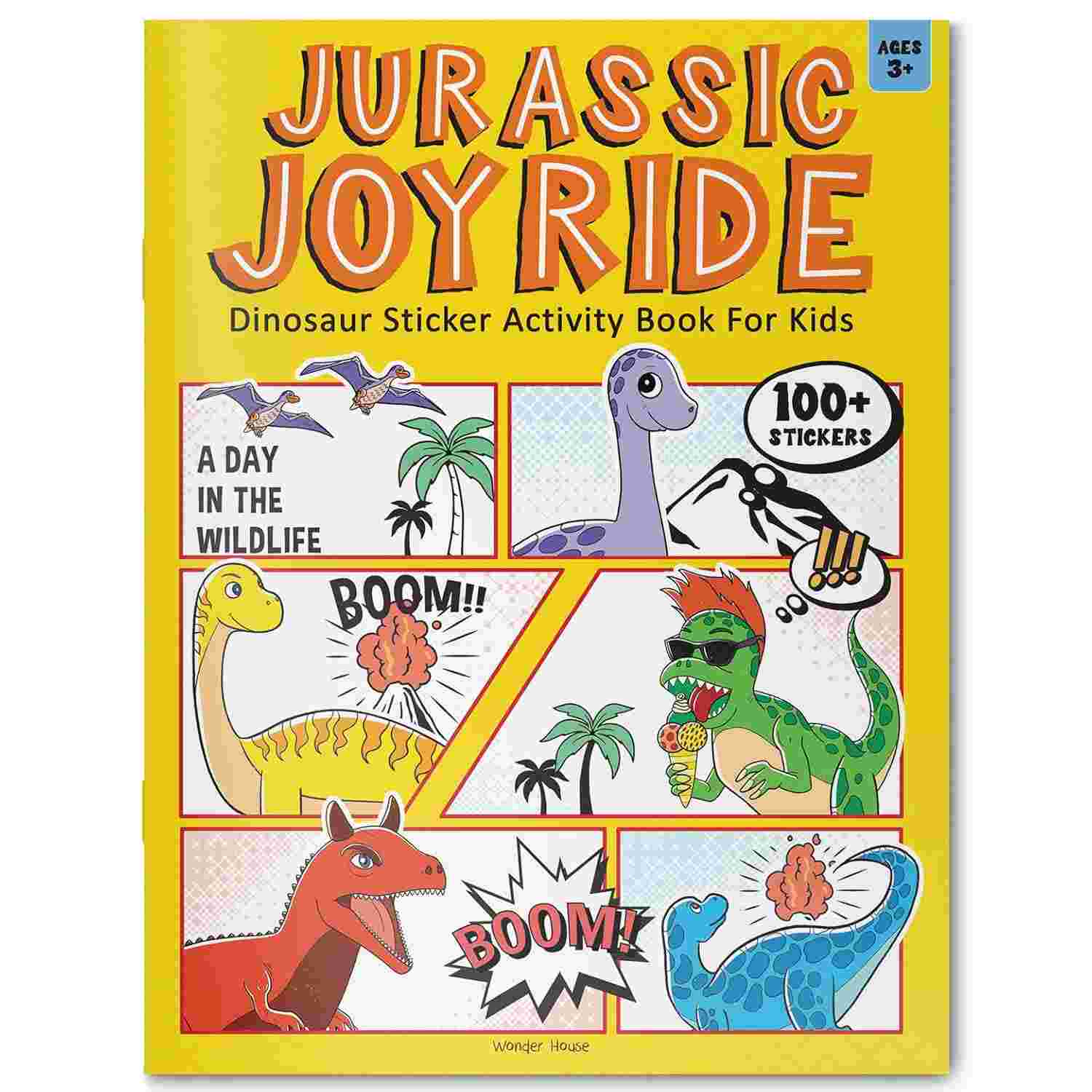Jurassic Joyride Dinosaur Sticker Activity Book For Kids