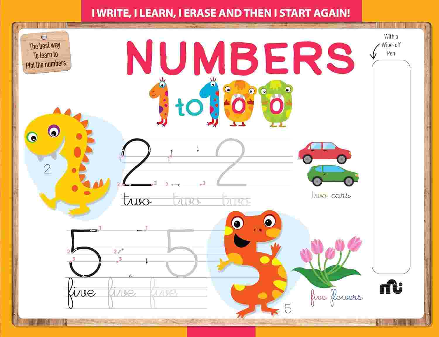 Title: Wipe n Clean : Numbers 1 to 100 – Moonstone & Rupa Publications India