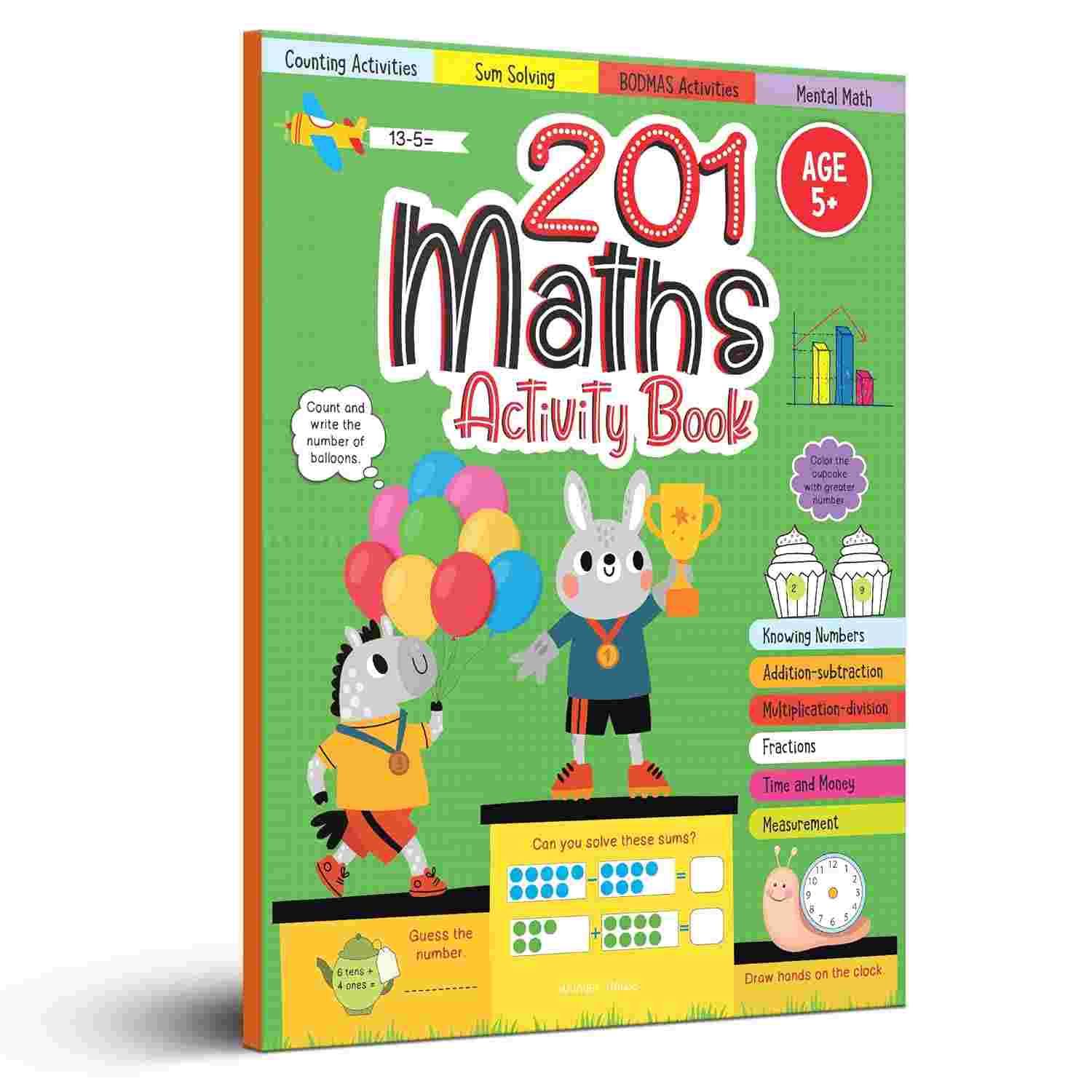 201 Maths Activity Book: Fun Activities and Practice Sheets