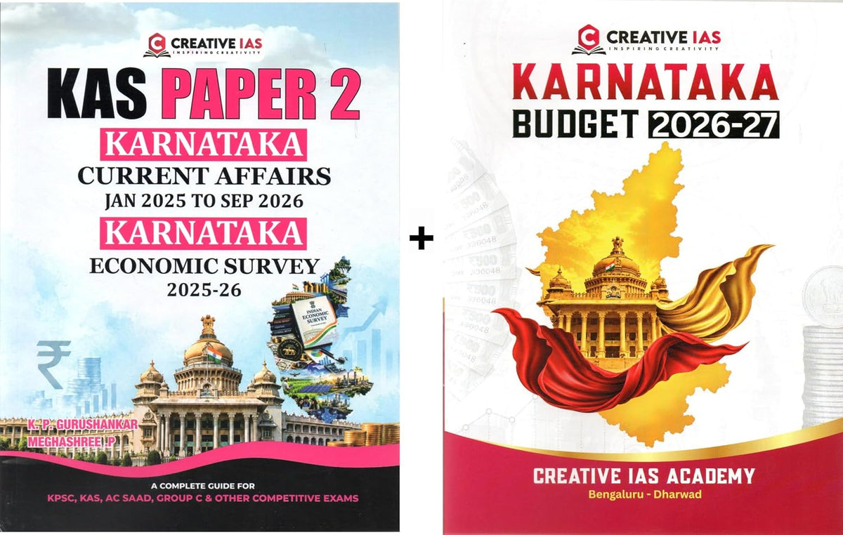 KAS Paper 2 Karnataka Current Affairs & Budget | Creative IAS - Beetle Bookshop