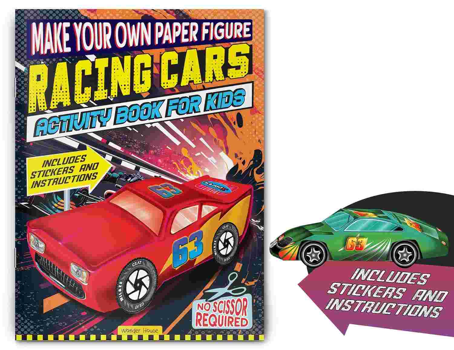 Make Your Own Paper Figures – Racing Cars Cut, Fold & Create Your Own Racetrack Cars