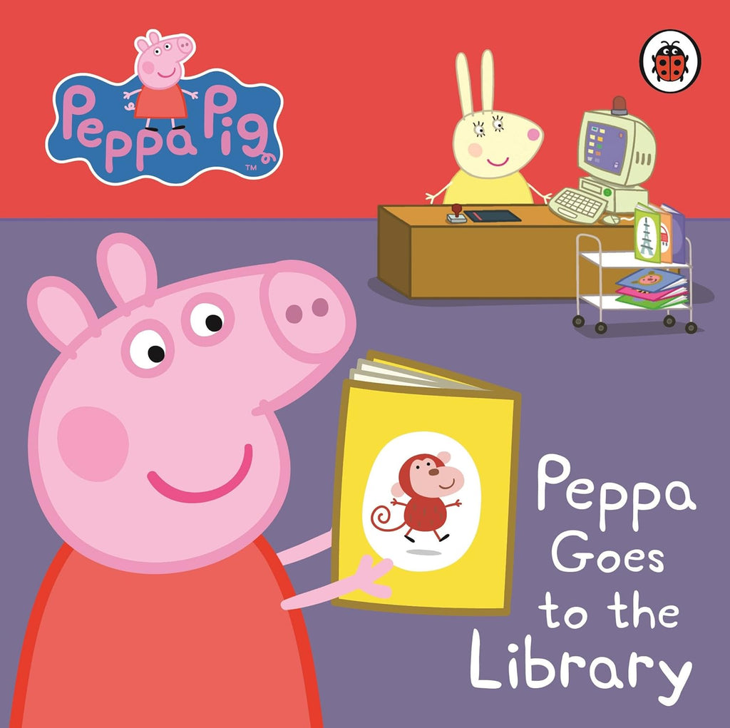 Peppa Pig: Peppa Goes to the Library: My First Storybook [Board book]