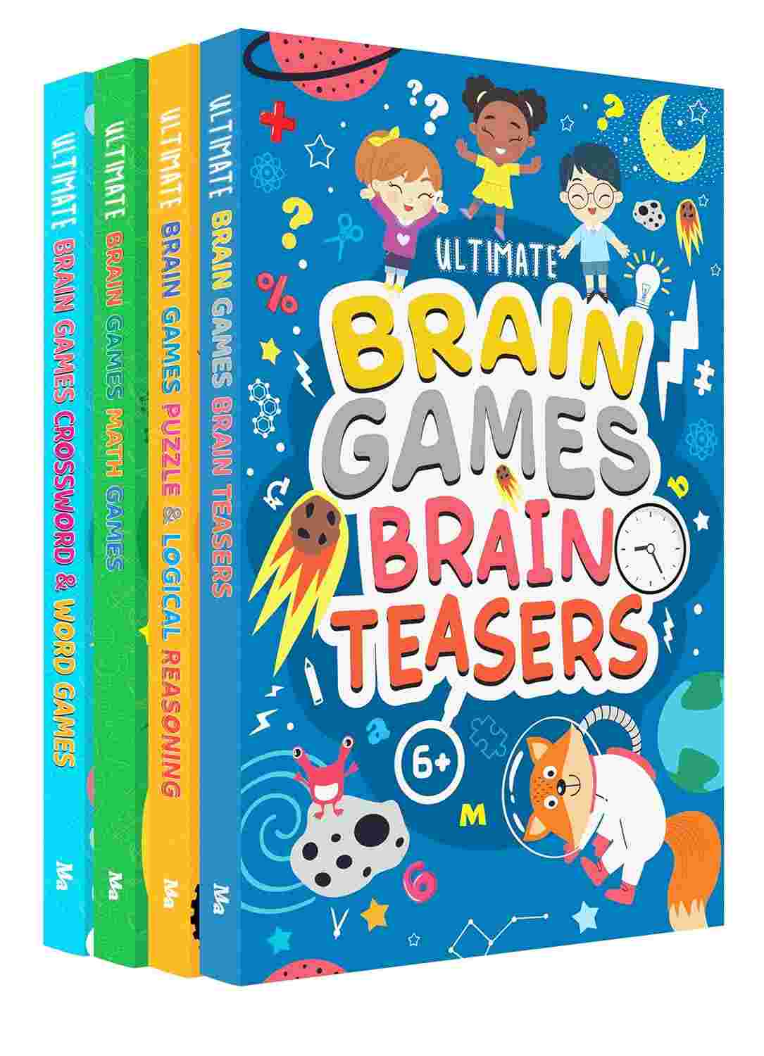 The Ultimate Brain Games Activity Book Set (4 Books, 400+ Activities) - Majestic Book Club