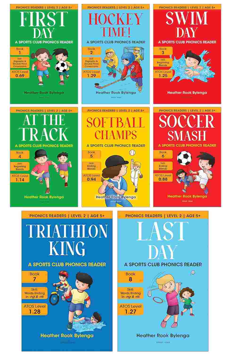 Phonics Readers Level 2 - Sports Club (Pack of 8) By Heather Rook Bylenga