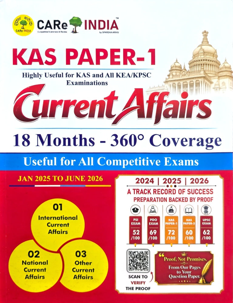 KAS Paper 1 Current Affairs 2025-26 | CARe India | Beetle bookshop