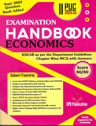 Spr 2nd PUC Examination Handbook- Economics -2025/26