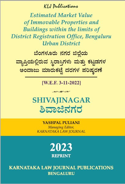 Estimated Market Value Of Immovable Properties And Buildings Within The Limits Of District Registration Office,Bengaluru Urban District_Shivajinagar