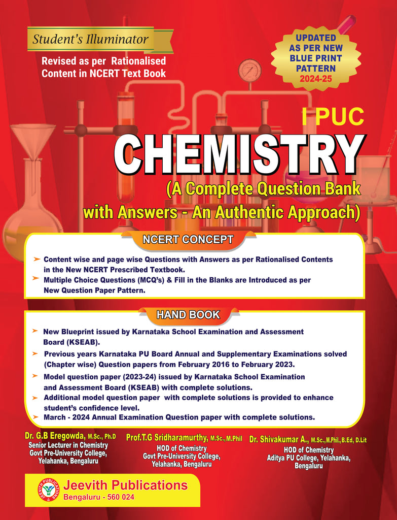 Chemistry 1 Puc Student Illuminator A Complete Question Bank With Answers An Authentic Approach