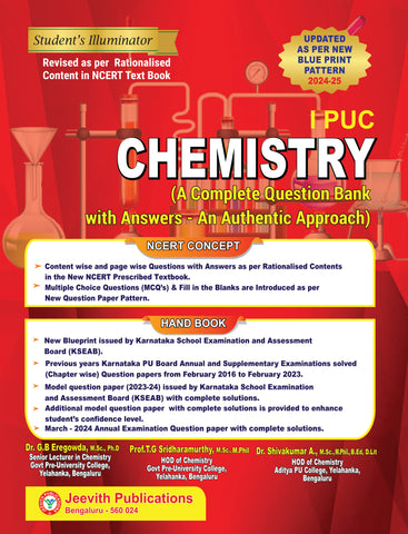 Chemistry 1 Puc Student Illuminator A Complete Question Bank With Answers An Authentic Approach