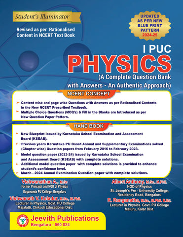 Physics 1 Puc Student Illuminator Complete Question Bank With Answers An Authentic Approach