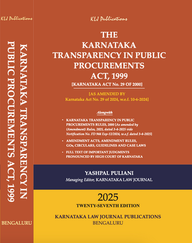 The Karnataka Transparency in Public Procurements Act, 1999