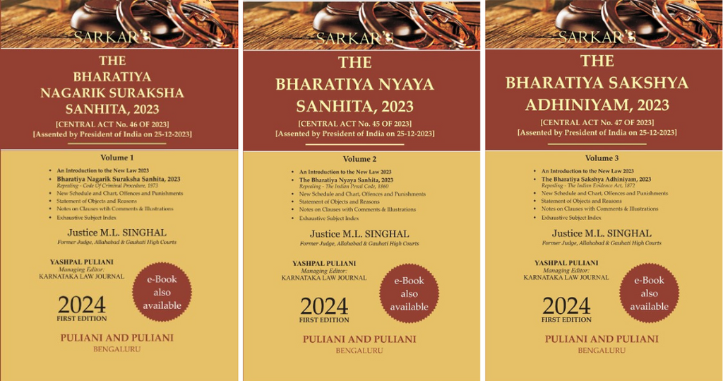 The Bharatiya nyaya sanhita,2023 ( Volume 1,2,3 )