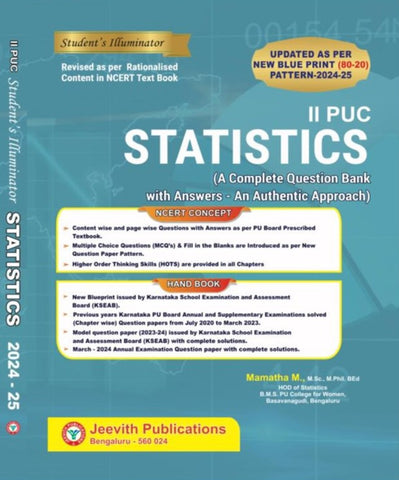 Students Illuminator Statistics 2n Puc : A Complete Question Bank With Answers An Authentic Approach