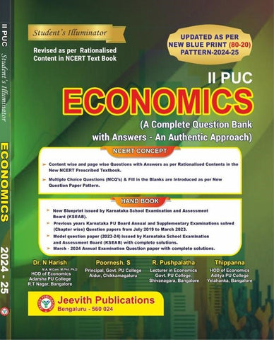 Students Illuminator Economics 2nd Puc : A Complete Question Bank With Answers An Authentic Approach