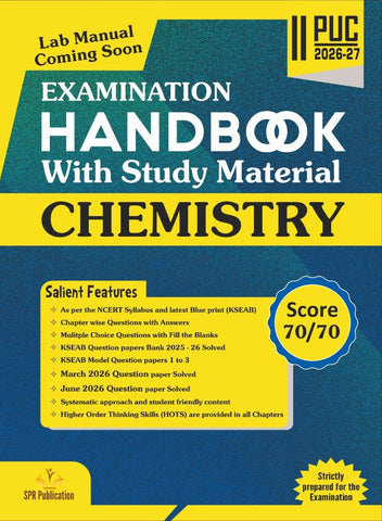 2nd PUC Chemistry Examination Handbook with Study Material (2026-27) - SPR Publication