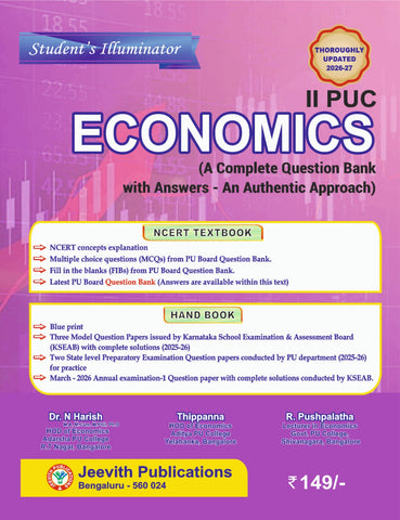 2nd PUC Economics Question Bank 2026-27 | Jeevith Publications