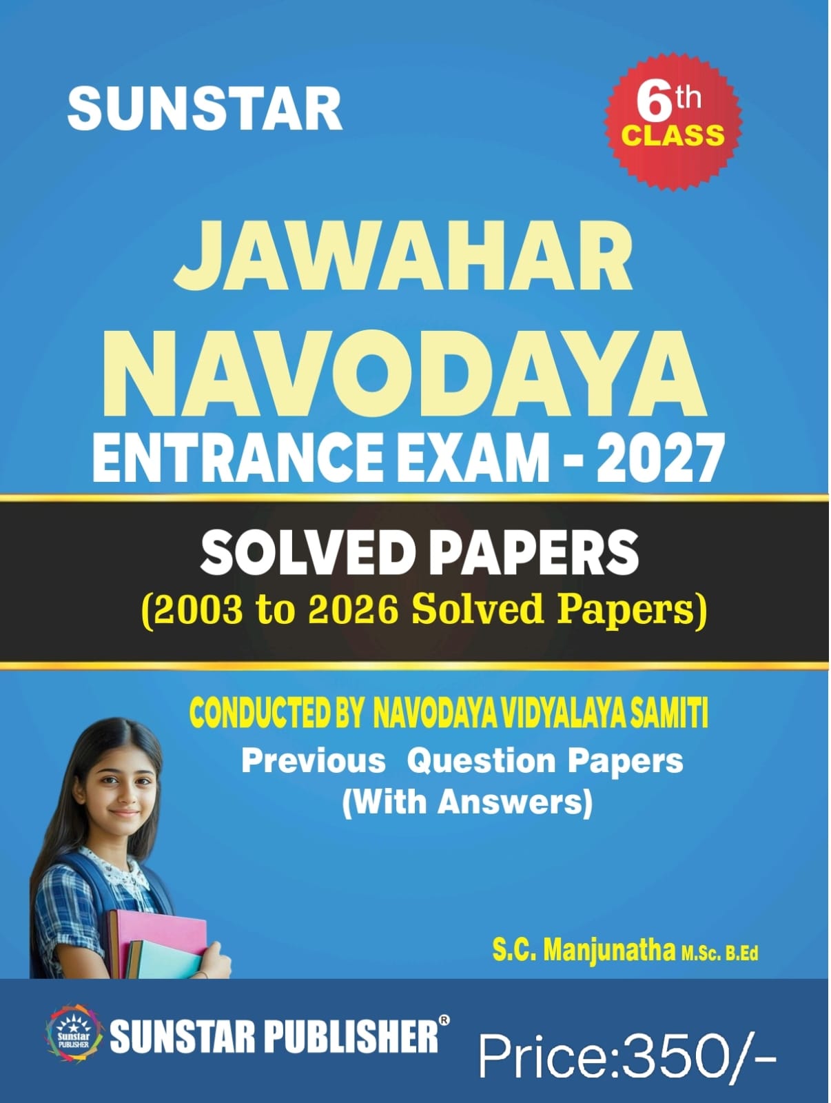 Sunstar Jawahar Navodaya Entrance Exam 2027 Solved Papers - Class 6