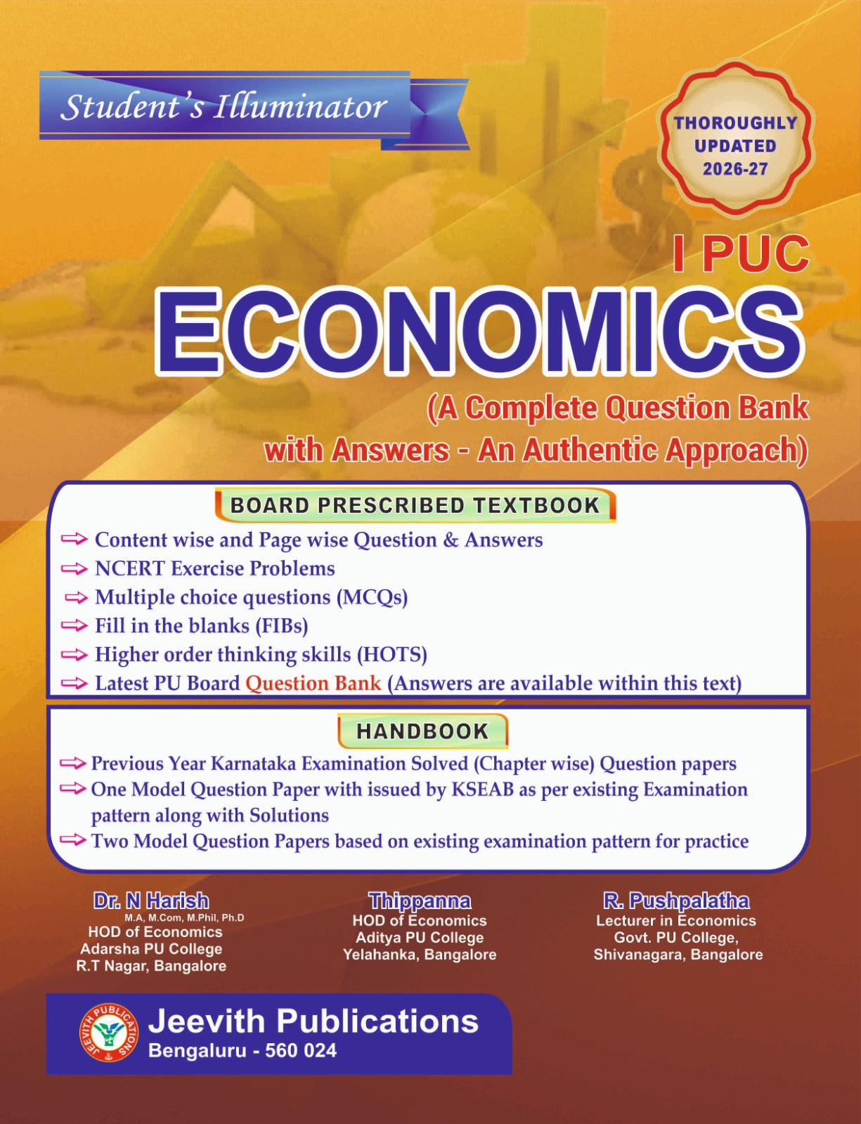 Jeevith Publications 1st PUC Economics Student’s Illuminator Question Bank (2026-27 Edition)