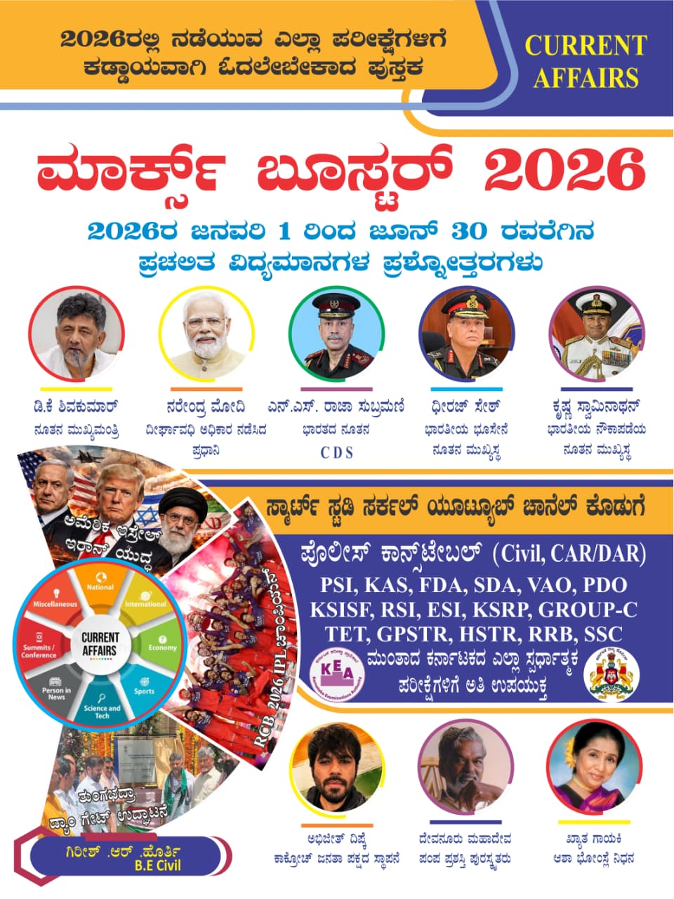 ಮಾರ್ಕ್ಸ್ ಬೂಸ್ಟರ್ 2026: ಪ್ರಚಲಿತ ವಿದ್ಯಮಾನಗಳ ಪ್ರಶ್ನೋತ್ತರಗಳು (ಜನವರಿ 1 - ಜೂನ್ 30, 2026 (Smart Study Circle)