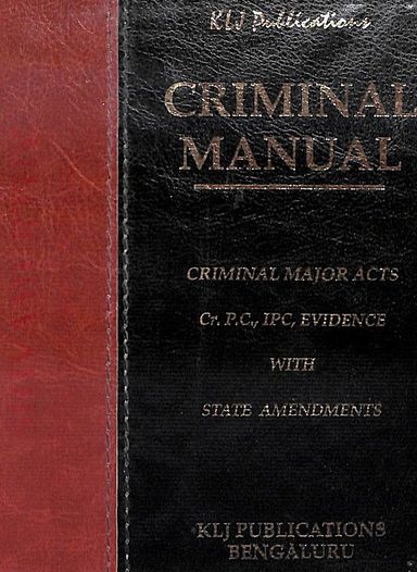 Criminal Manual Criminal Major Acts Cr.Pc Ipc Evidence With State Amendments: Pocket Edition - Beetle Book Shop