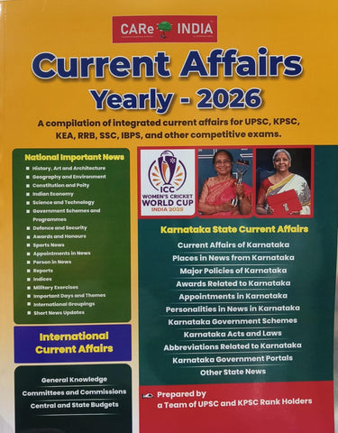 Current Affairs Yearly - 2026 | Care India | English - Beetle Book Shop