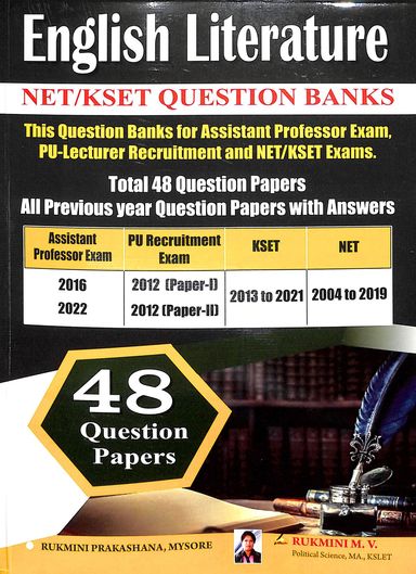English Literature Net Kset Question Banks 48 Question Papers - Beetle Book Shop