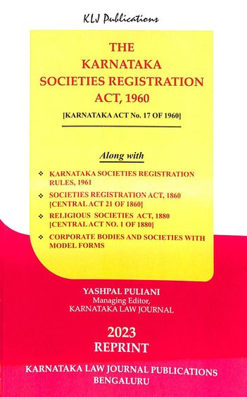 Karnataka Societies Registration Act 1960 - Beetle Book Shop
