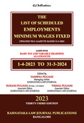 List of Scheduled Employment Minimum Wages Fixed: 2023 - 2024 - Beetle Book Shop