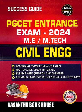 Pgcet Entrance Exam 2024 Civil Engg Me M Tech : Kea Vtu