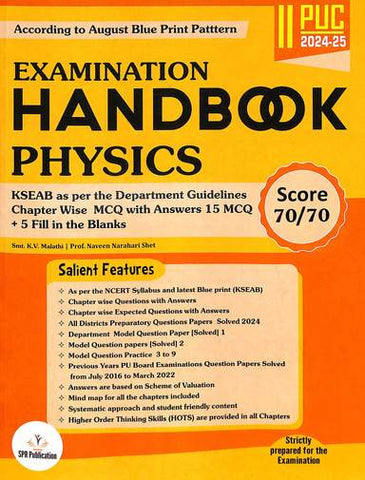 Spr Hand Book Physics 2 Puc For 2024-25examination