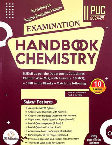 Spr 5 Star Series Chemistry 2 Puc For 2024-25 Examination Handbook