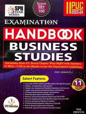 Spr Handbook Business Studies 2nd Puc 2024-25