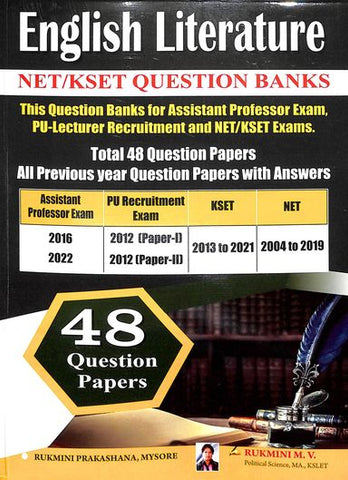 English Literature Net Kset Question Banks 48 Question Papers