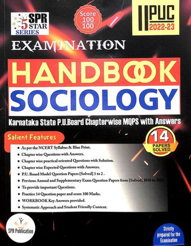Sociology 2nd Puc Examination Hand Book Spr 5 Star Series 2024-25