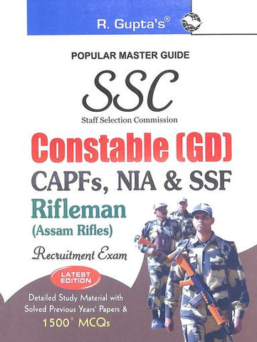 Ssc Constable Gd Capf Nia & Ssf Rifleman Assm Rifles Recruitment Exam