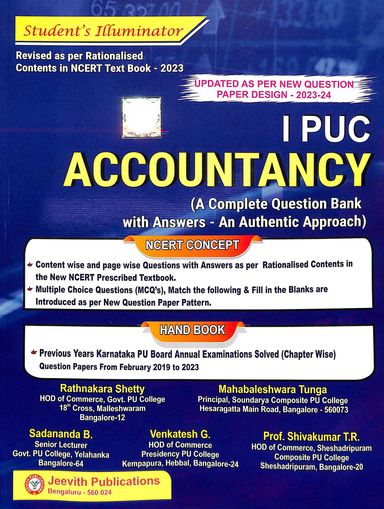 Accountancy 1 St Puc : Students Illuminator A Complete Question Bank With Answers