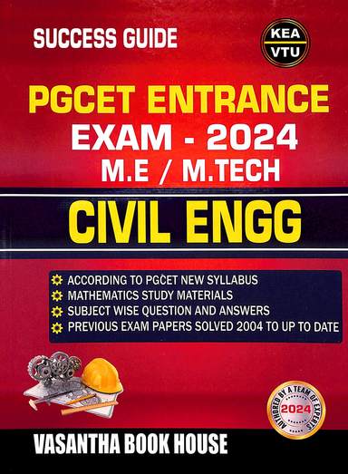 Pgcet Entrance Exam 2024 Civil Engg Me M Tech : Kea Vtu - Beetle Book Shop
